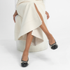 Bookie Black Patent/ Milk Leather Ballet Flats