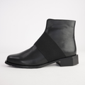 Rollo Black/ Patent Leather Ankle Boots