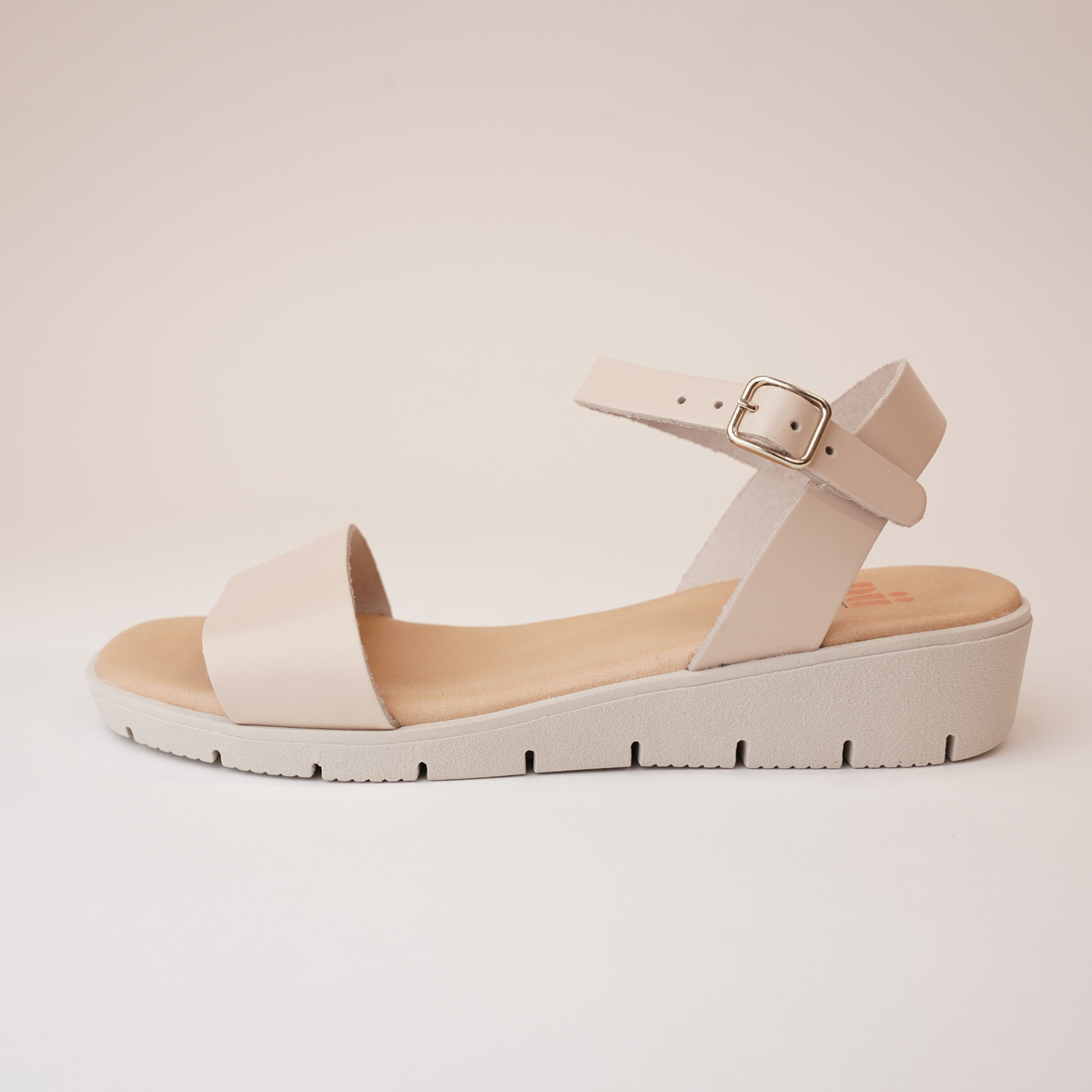 Bella Cream Leather Sandals