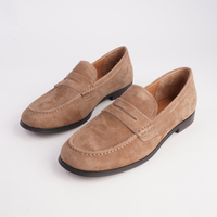 Clarisa Coffee Suede Loafers - MOLLINI | Shouz