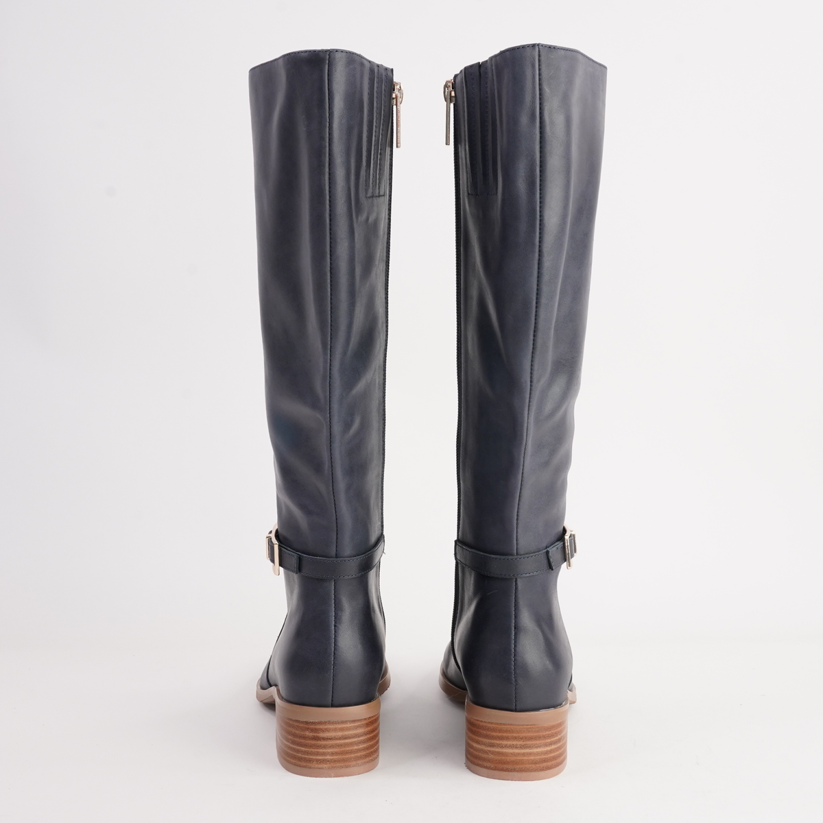 Tenrey New Navy Leather Boots - DJANGO AND JULIETTE | Shouz
