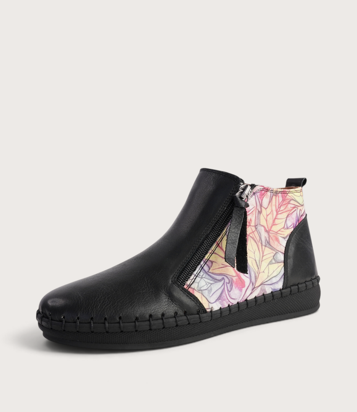 Regan Black Fall Leather Ankle Boots