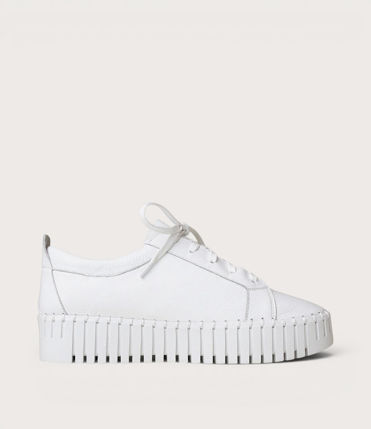 Bump White Leather Sneakers