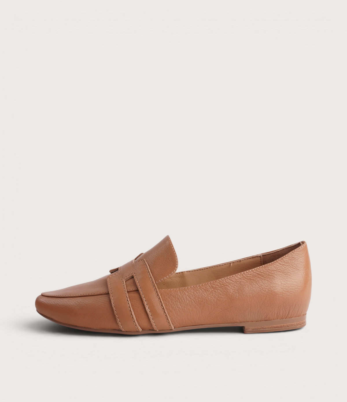 Salti Dark Tan Leather Loafers