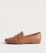 Salti Dark Tan Leather Loafers