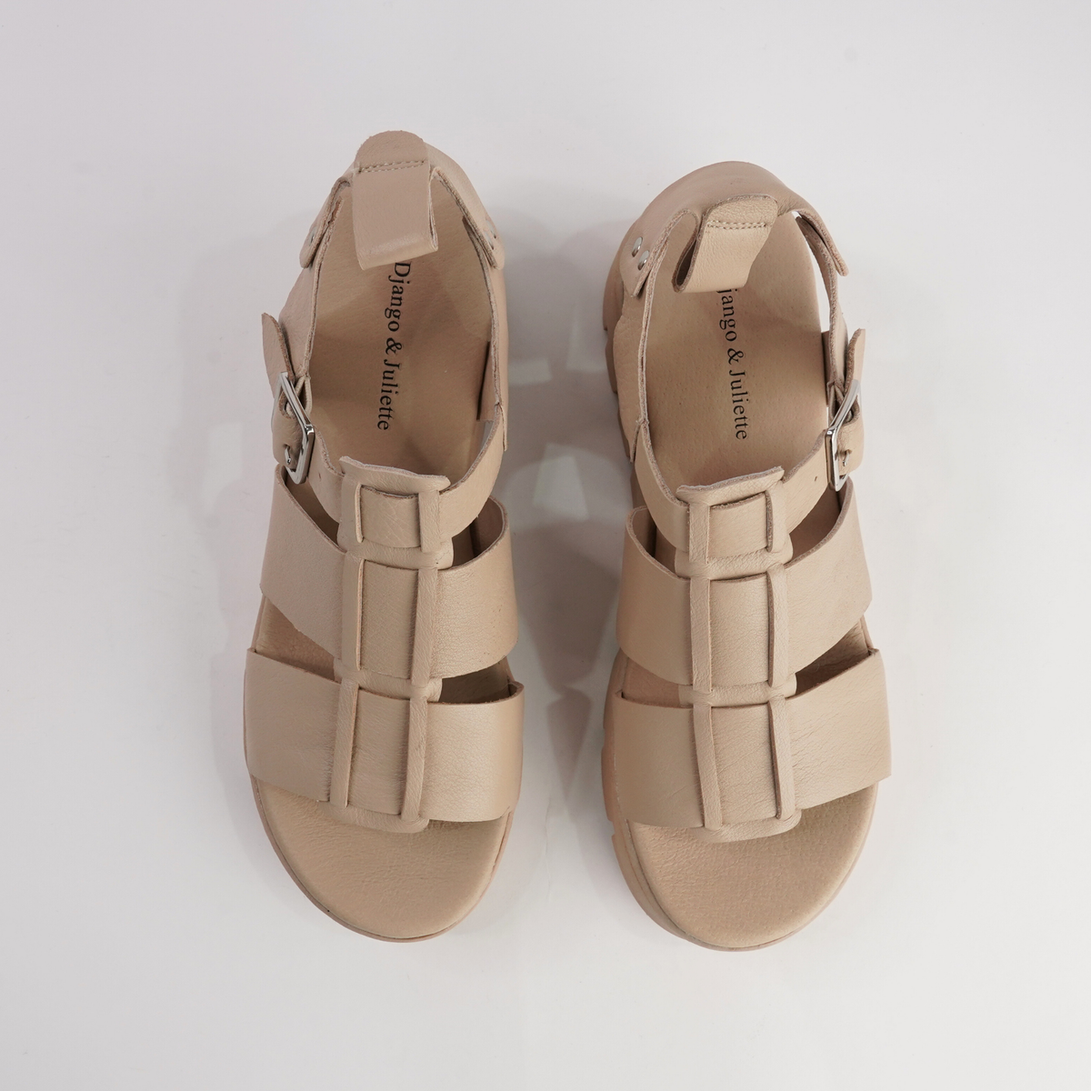 Relie Camel Leather Sandals - DJANGO AND JULIETTE | Shouz