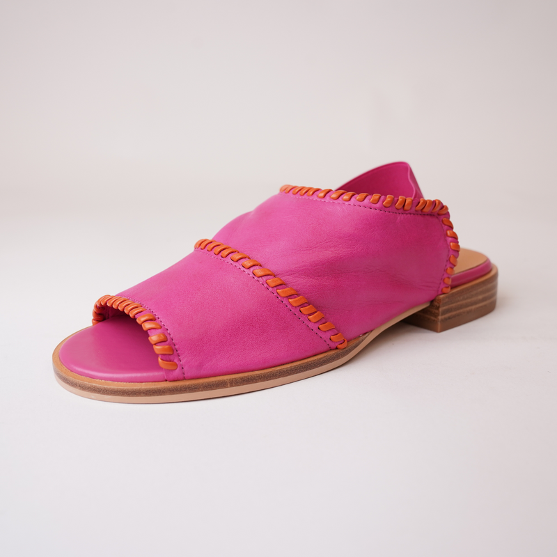 Serenade Fuchsia/ Orange Leather Sandals