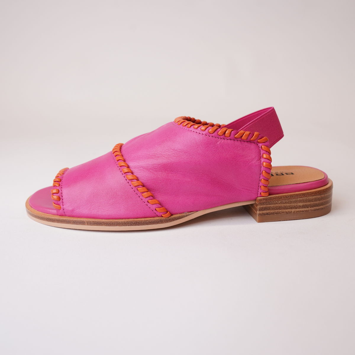 Serenade Fuchsia/ Orange Leather Sandals - BRESLEY | Shouz