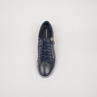 Froggy Navy Leather Sneakers