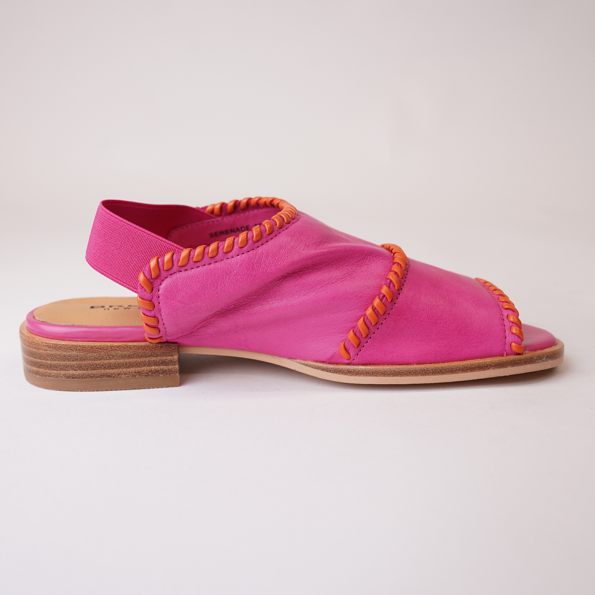Serenade Fuchsia/ Orange Leather Sandals - BRESLEY | Shouz