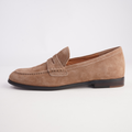 Clarisa Coffee Suede Loafers