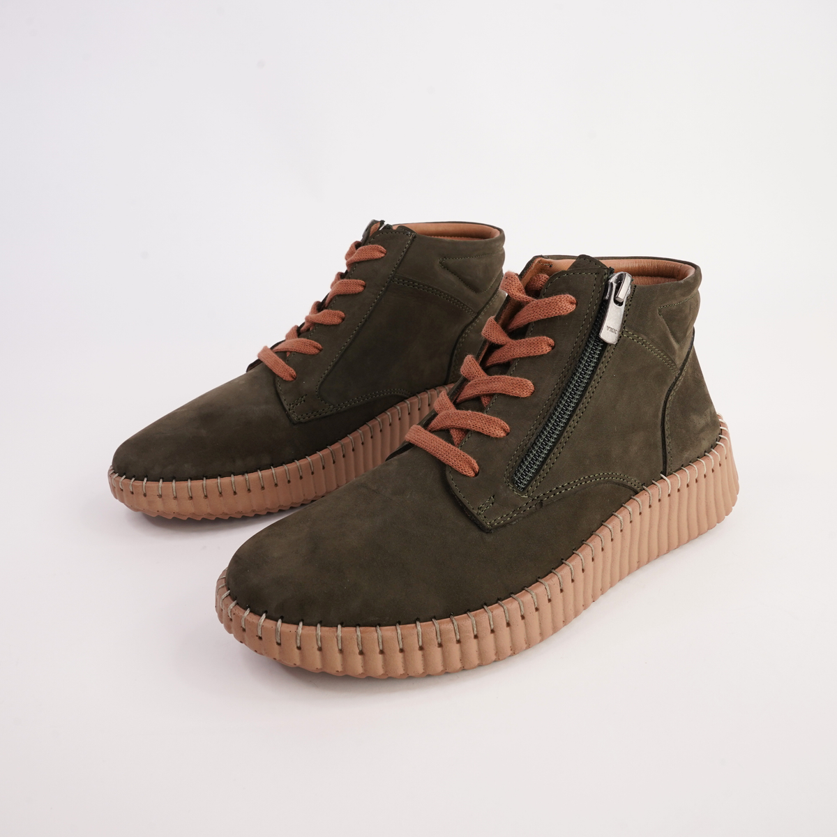 Venetzia Dark Olive Nubuck Boots - SALA | Shouz