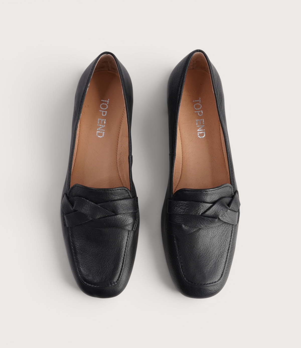 Marcee Black Leather Loafers