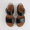 Margo Black Leather Sandals
