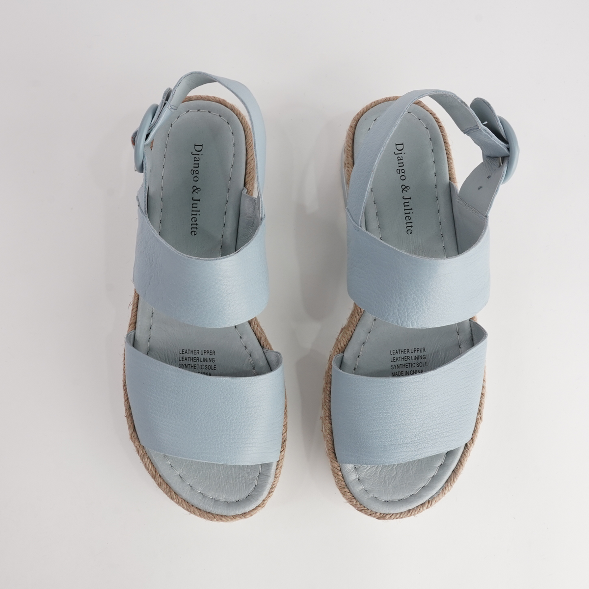 Atha Denim Leather Sandals - DJANGO AND JULIETTE | Shouz