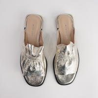 Luna Gold Leather Flats