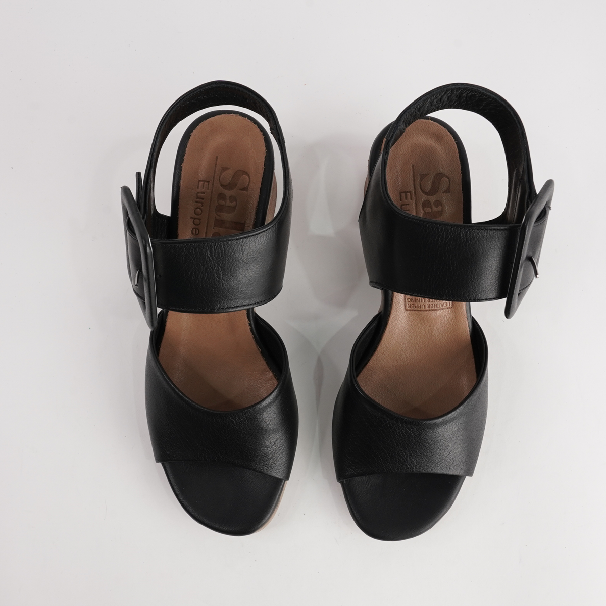 San Anton Black Leather Heels - SALA | Shouz