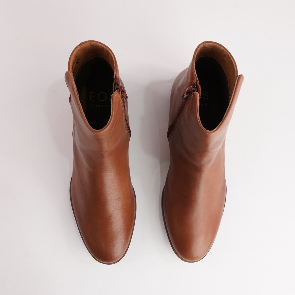 Gaib Brandy Leather Ankle Boots