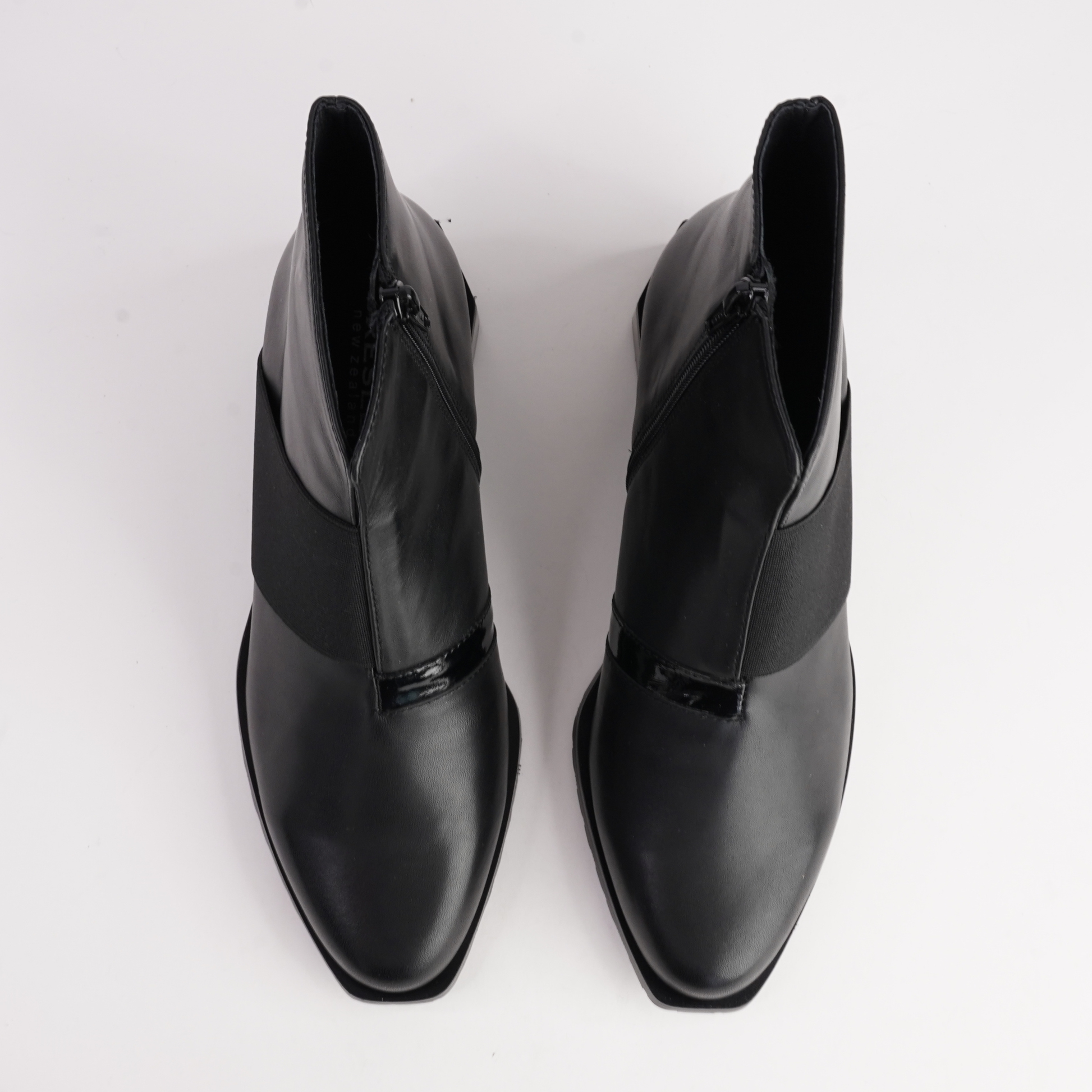 Rollo Black/ Patent Leather Ankle Boots - BRESLEY | Shouz