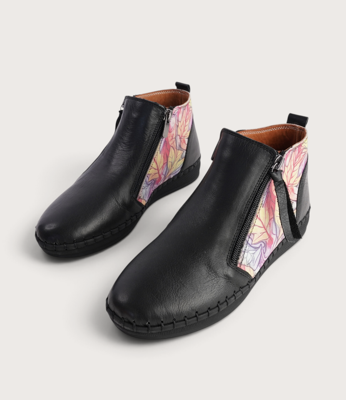 Regan Black Fall Leather Ankle Boots
