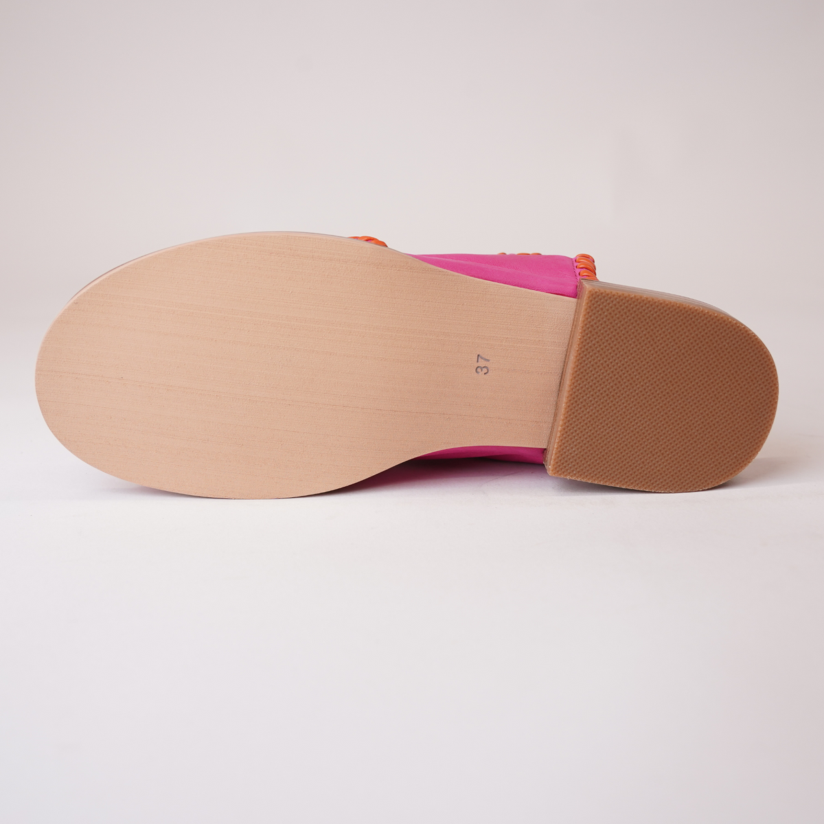 Serenade Fuchsia/ Orange Leather Sandals - BRESLEY | Shouz