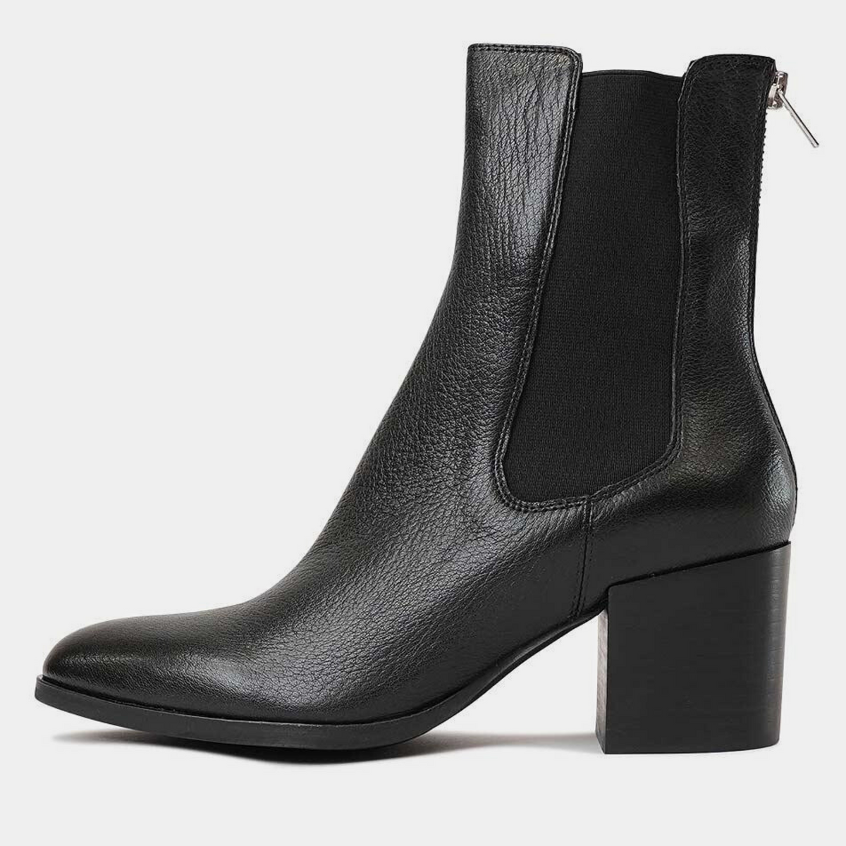 Zoltan Black / Black Leather Chelsea Boots