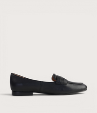 Marcee Black Leather Loafers