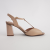 Brooke Natural/ Warm Taupe Leather Heels