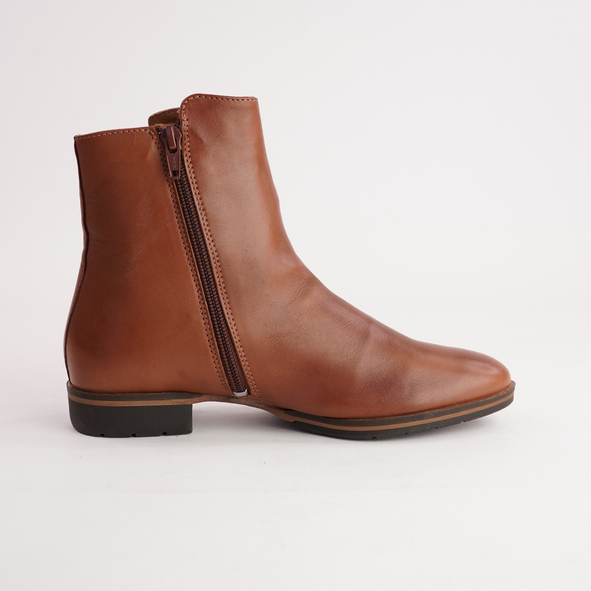 Gaib Brandy Leather Ankle Boots