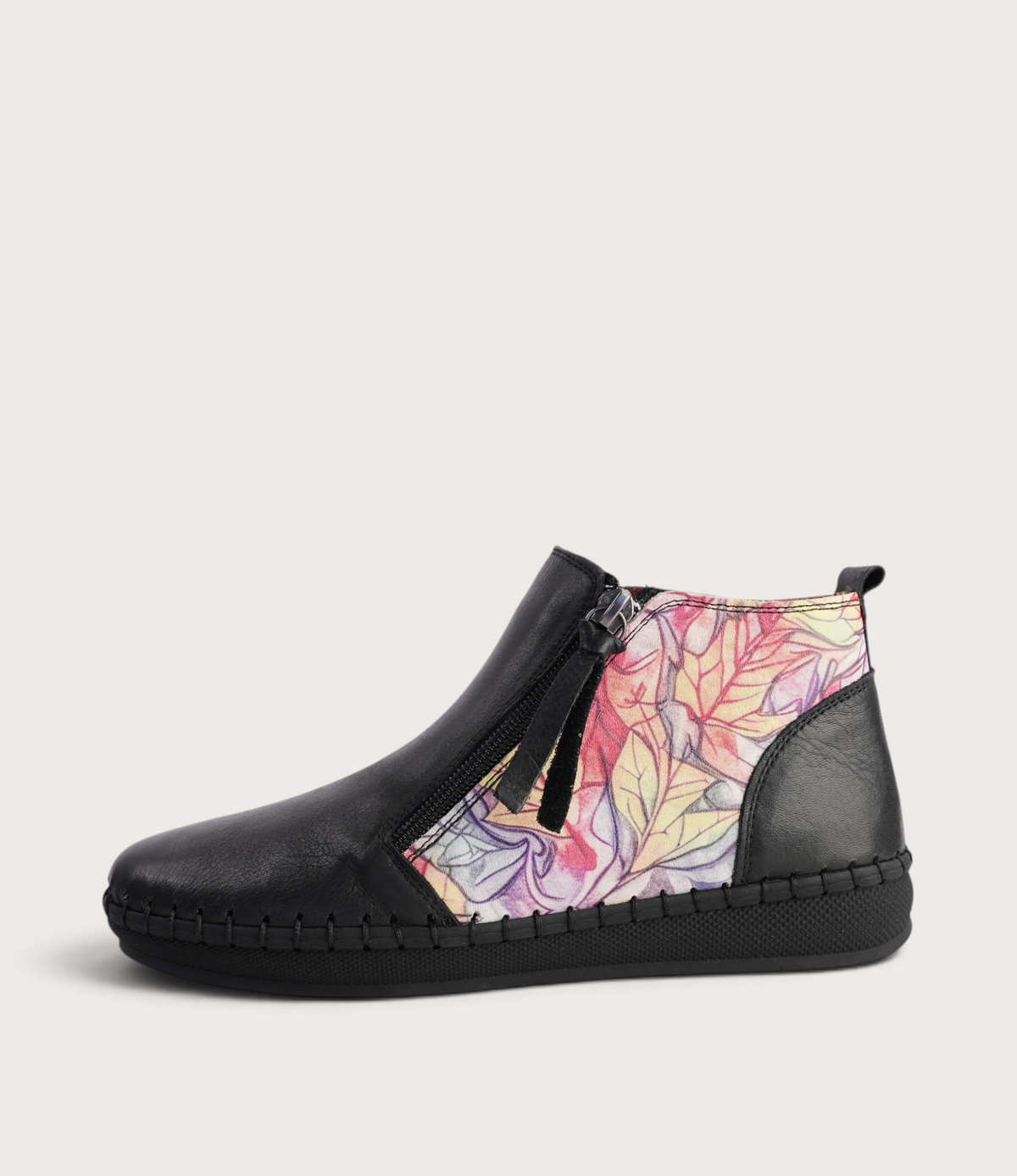 Regan Black Fall Leather Ankle Boots