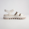 Simm Ivory Patent Leather Sandals