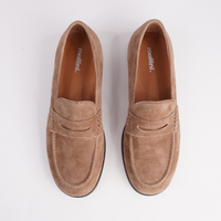 Clarisa Coffee Suede Loafers - MOLLINI | Shouz