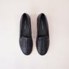 Alycia Navy Leather Loafers