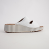 Solena White Leather Slides
