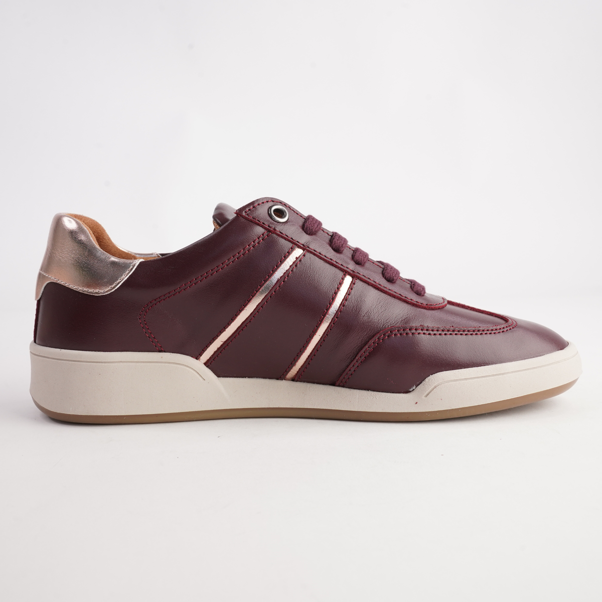 Sage Burgundy Leather Sneakers - SALA | Shouz