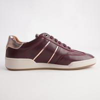 Sage Burgundy Leather Sneakers - SALA | Shouz