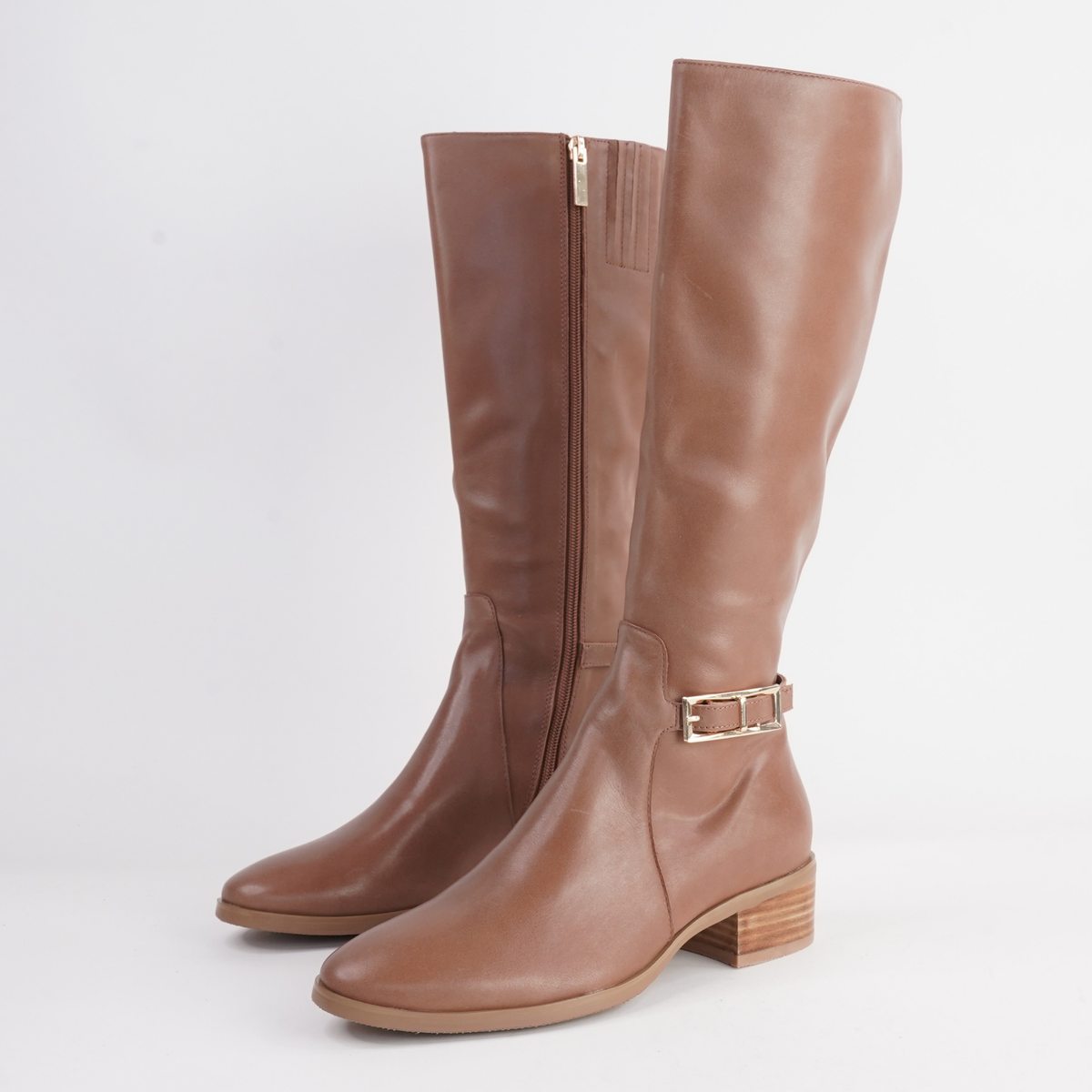 Tenrey New Cognac Leather Boots - DJANGO AND JULIETTE | Shouz