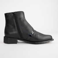 Rollo Black/ Patent Leather Ankle Boots - BRESLEY | Shouz