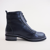 Dooley Navy Leather Ankle Boots