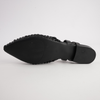 Amelia Black Leather Flats