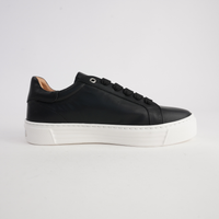 Elly Black Leather Sneakers