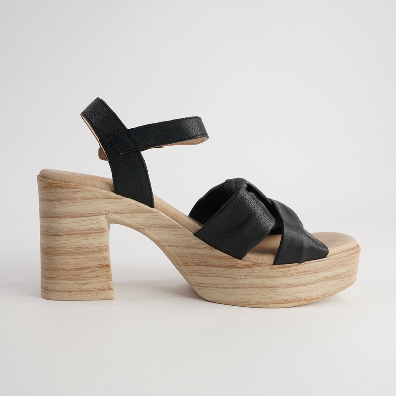 Odessa Negro Leather Heels