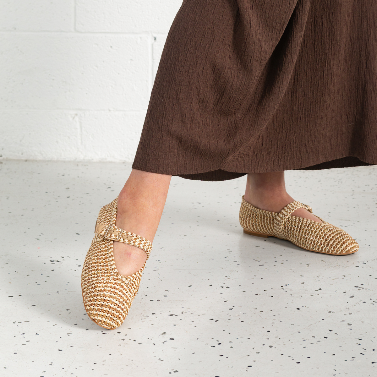 Santalum Caramel Ballet Flats