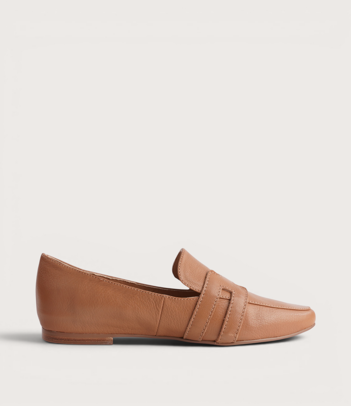 Salti Dark Tan Leather Loafers