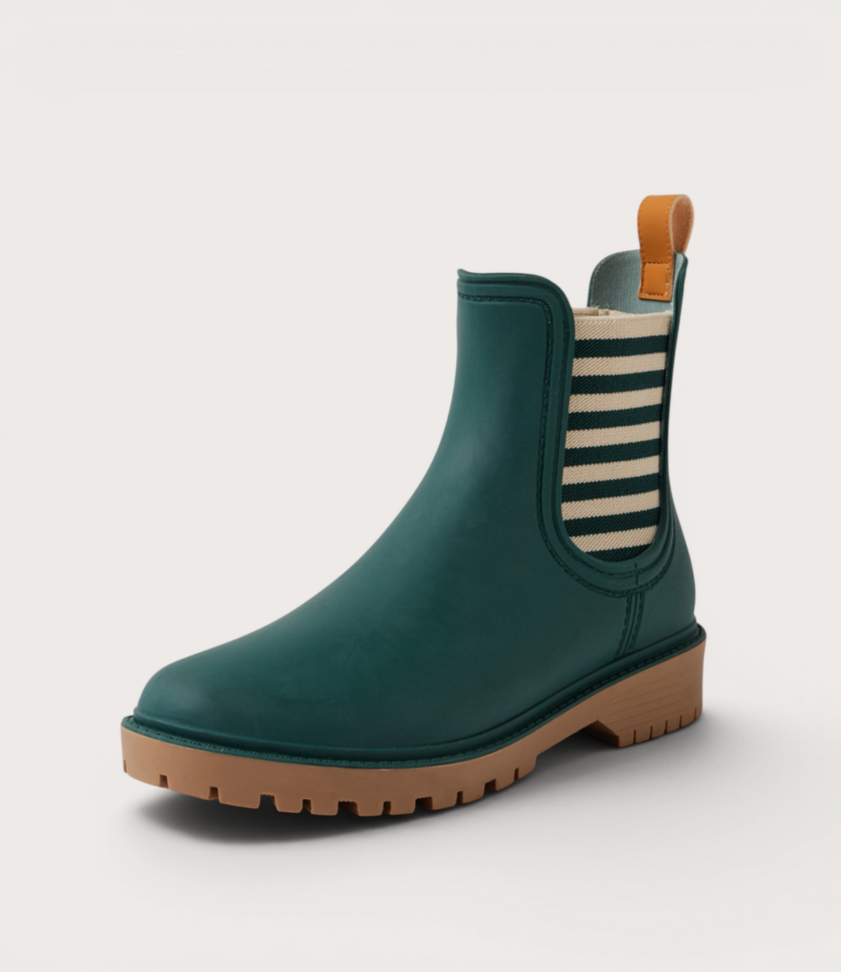 Laurina Deep Green Stripe Gumboots