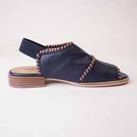 Serenade Navy/ Tan Leather Sandals