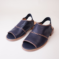 Serenade Navy/ Tan Leather Sandals