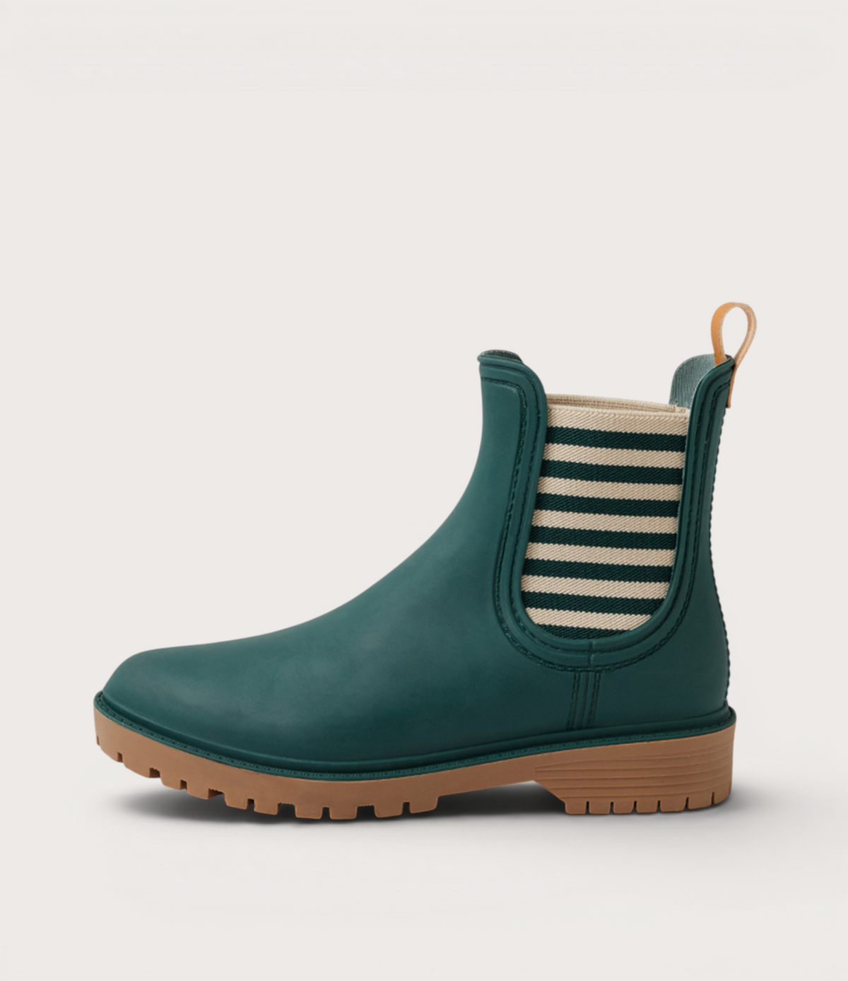 Laurina Deep Green Stripe Gumboots