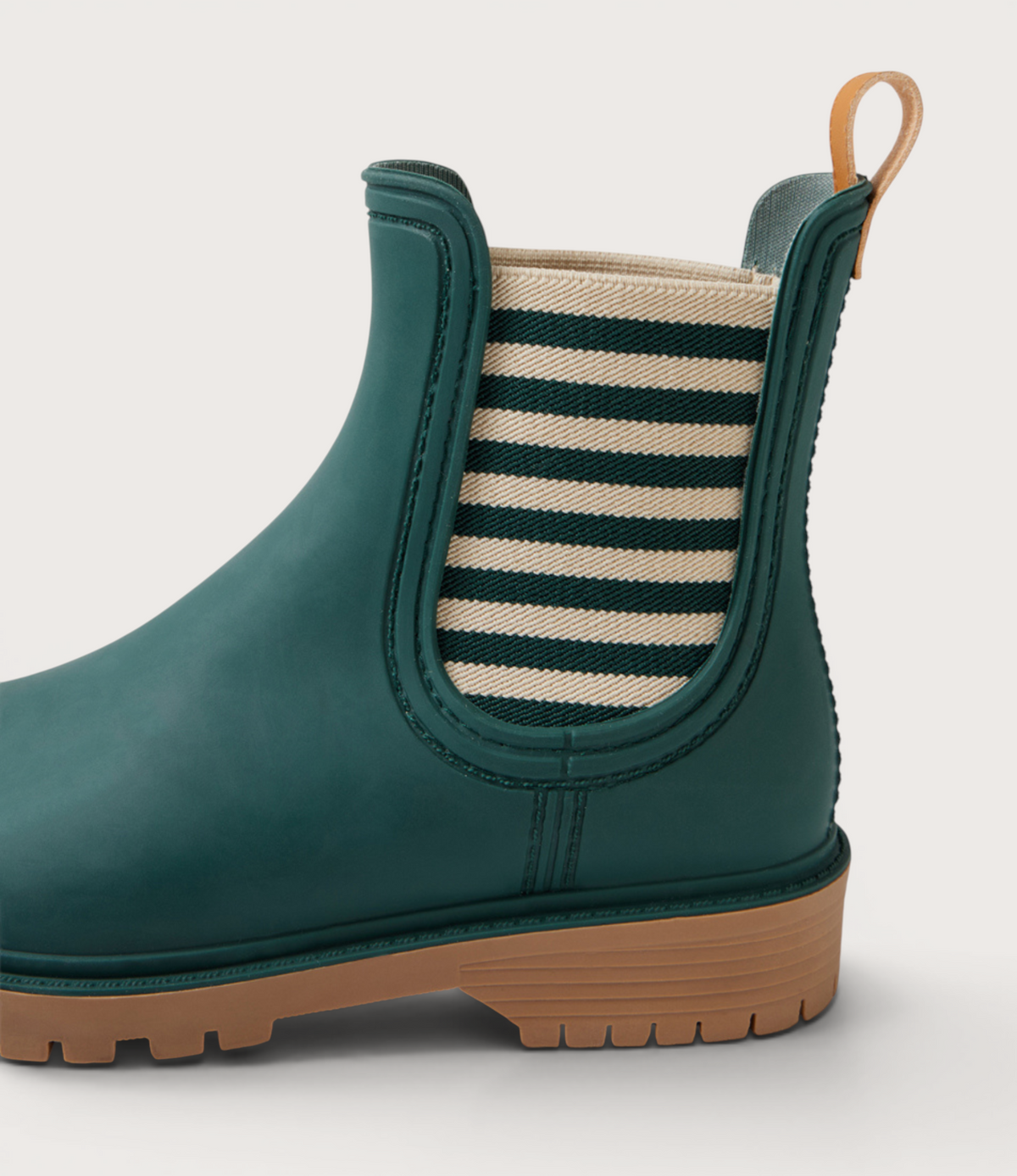 Laurina Deep Green Stripe Gumboots