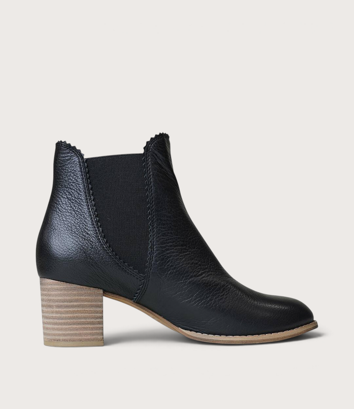 Sadore Black / Natural Leather Ankle Boots - DJANGO AND JULIETTE | Shouz